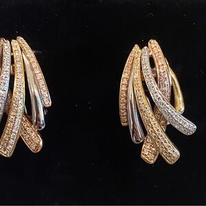Elegant Gold and Silver Women's Earrings
